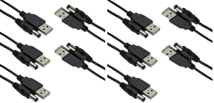 5pcs USB 2.0 A Male to DC 5.5x2.1mm 5 Volt DC Connector Charge Barrel Jack Power Cable Black(Max 2.5 Ampere Power Cable, Center PIN Positive) (Pack of 2) 5pcs USB 2.0 A Male to DC 5.5x2.1mm 5 Volt DC Connector Charge Barrel Jack Power Cable Black(Max 2.5 Ampere Power Cable, Center PIN Positive) (Pack of 2)