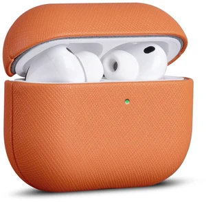 for AirPods Pro 3 Case Cover - AirPods Pro 3rd Generation Case Premium Vegan Leather, Fully-Wrapped Design, Supports Wireless Charging, Cross-Grain Texture - Orange for AirPods Pro 3 Case Cover - AirPods Pro 3rd Generation Case Premium Vegan Leather, Fully-Wrapped Design, Supports Wireless Charging, Cross-Grain Texture - Orange