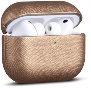 for AirPods Pro 3 Case Cover - AirPods Pro 3rd Generation Case Premium Vegan Leather, Fully-Wrapped Design, Supports Wireless Charging, Cross-Grain Texture - Gold for AirPods Pro 3 Case Cover - AirPods Pro 3rd Generation Case Premium Vegan Leather, Fully-Wrapped Design, Supports Wireless Charging, Cross-Grain Texture - Gold