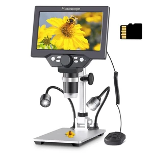 7 Inch LCD Digital Microscope 12MP 1080P with 32G TF Card USB Camera, Fill Lights Included, For Coins & Circuits, 1080P Resolution, 12MP Clarity 7 Inch LCD Digital Microscope 12MP 1080P with 32G TF Card USB Camera, Fill Lights Included, For Coins & Circuits, 1080P Resolution, 12MP Clarity