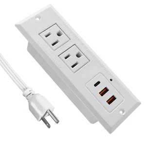 20W Recessed Power Strip USB C Fast Charge Desk Power Outlet Type C Flush Mounted Extension Power Plug for Conference Countertop Desktop Drawer Sofa ETL Listed 10ft Power Cord 20W Recessed Power Strip USB C Fast Charge Desk Power Outlet Type C Flush Mounted Extension Power Plug for Conference Countertop Desktop Drawer Sofa ETL Listed 10ft Power Cord