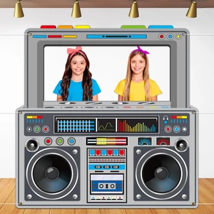 80s 90s Party Decorations Gray Radio Boombox Photo Booth Props Frame Radio Boombox Selfie Frame Backdrop Hanging Banner Party Supplies for 90s Boys Girls Hip Hop Music Theme Birthday Decor 80s 90s Party Decorations Gray Radio Boombox Photo Booth Props Frame Radio Boombox Selfie Frame Backdrop Hanging Banner Party Supplies for 90s Boys Girls Hip Hop Music Theme Birthday Decor