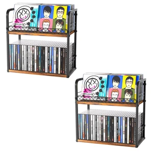 2-Tier CD Holder 2 PCS, CD Storage Rack, CD Organizer with Display Top Shelf, CD Case Holder for Home Office, Holds Up to 120 Standard, Ideal for Music Enthusiasts 2-Tier CD Holder 2 PCS, CD Storage Rack, CD Organizer with Display Top Shelf, CD Case Holder for Home Office, Holds Up to 120 Standard, Ideal for Music Enthusiasts
