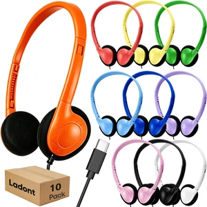 10 Pack Kids Headphones Bulk Type C, USB C Wired Headphones for School Classroom, Wholesale Children Student Headset for Chromebook Laptop PC, Mixed Colors 10 Pack Kids Headphones Bulk Type C, USB C Wired Headphones for School Classroom, Wholesale Children Student Headset for Chromebook Laptop PC, Mixed Colors