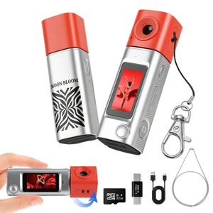 Mini Keychain Digital Camera with 32GB Card, 270° Rotating Lens Y2K Pocket-Size Retro Keychain Camera, 2K Video Recording, 21 Filters, 1" Screen, 400mAh Battery, for Teens and Trave, Silver Mini Keychain Digital Camera with 32GB Card, 270° Rotating Lens Y2K Pocket-Size Retro Keychain Camera, 2K Video Recording, 21 Filters, 1" Screen, 400mAh Battery, for Teens and Trave, Silver