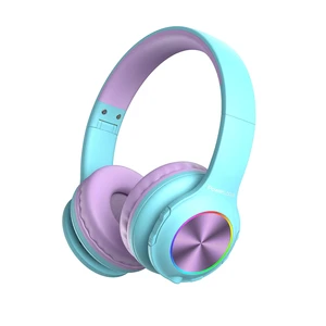 Kids Bluetooth Headphones, LED Lights, with Fabric Carry Case Over Ear Kids Wireless Headphones, 74/85/94dB Safe Volume, Micro SD, Wired Mode, HD Stereo, Built-in Mic for Travel/Tablet/PC Kids Bluetooth Headphones, LED Lights, with Fabric Carry Case Over Ear Kids Wireless Headphones, 74/85/94dB Safe Volume, Micro SD, Wired Mode, HD Stereo, Built-in Mic for Travel/Tablet/PC