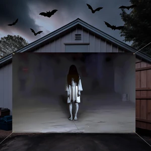 Halloween Scary Garage Door Cover Banner, 7x5ft, Ghost Halloween Garage Door Decorations, Backdrop Wall Background, Party Decorations, for Home Outdoor Holiday Wall Decor Halloween Scary Garage Door Cover Banner, 7x5ft, Ghost Halloween Garage Door Decorations, Backdrop Wall Background, Party Decorations, for Home Outdoor Holiday Wall Decor