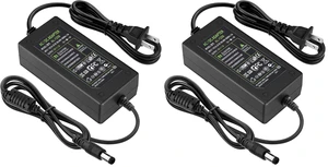 DC 12V 3A Power Adapter, US Plug, 4.6FT Power Cord, 36 Watt AC 100-240V to DC 12Volt Transformers, Switching Power Supply for LED Strip Light, Camera, Wireless Router 2.1mm X 5.5mm (Pack of 2) DC 12V 3A Power Adapter, US Plug, 4.6FT Power Cord, 36 Watt AC 100-240V to DC 12Volt Transformers, Switching Power Supply for LED Strip Light, Camera, Wireless Router 2.1mm X 5.5mm (Pack of 2)