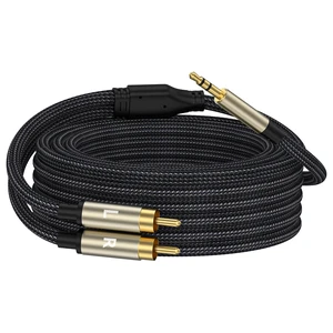 10FT RCA/Aux Audio Adapter, HiFi Sound, Metal Shell, Y Splitter, for Phone, Speaker, MP3, Tablet, HDTV 10FT RCA/Aux Audio Adapter, HiFi Sound, Metal Shell, Y Splitter, for Phone, Speaker, MP3, Tablet, HDTV