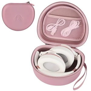 Hard Headphone Case for JLab JBuds Lux ANC/Raycon The Everyday, Pink Foldable Over-Ear Headphones Travel Carrying Case, Mesh Pocket, Hard Eva Shell Hard Headphone Case for JLab JBuds Lux ANC/Raycon The Everyday, Pink Foldable Over-Ear Headphones Travel Carrying Case, Mesh Pocket, Hard Eva Shell