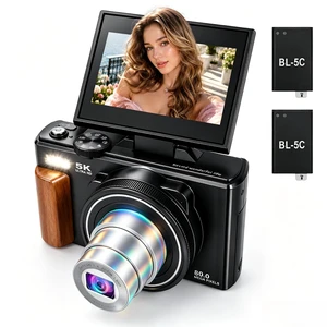 5K Digital Cameras for Photography12X Optical Zoom (No Card) Macro WiFi Vlogging Camera with Flip Screen,Auto Focus Campact Vlog Camera for Travel Flash 2 Batteries 5K Digital Cameras for Photography12X Optical Zoom (No Card) Macro WiFi Vlogging Camera with Flip Screen,Auto Focus Campact Vlog Camera for Travel Flash 2 Batteries