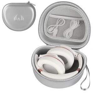 Hard Headphone Case for JLab JBuds Lux ANC/Raycon The Everyday, Sliver Foldable Over-Ear Headphones Travel Carrying Case,Mesh Pocket,Hard Eva Shell Hard Headphone Case for JLab JBuds Lux ANC/Raycon The Everyday, Sliver Foldable Over-Ear Headphones Travel Carrying Case,Mesh Pocket,Hard Eva Shell