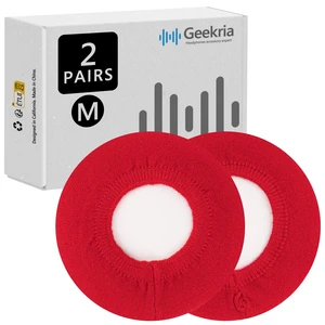 2 Pairs Knit Headphones Ear Covers - Product Safety Certified - Washable & Stretchable Sanitary Earcup Protectors for Over-Ear Headsets, Sweat Pads for Gym, Gaming (Size M/Red) 2 Pairs Knit Headphones Ear Covers - Product Safety Certified - Washable & Stretchable Sanitary Earcup Protectors for Over-Ear Headsets, Sweat Pads for Gym, Gaming (Size M/Red)