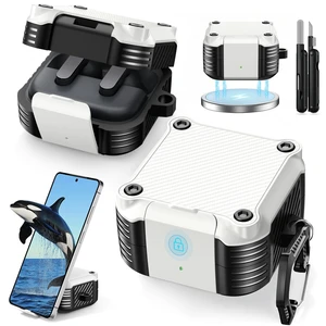 Lock Case for Samsung Galaxy Buds 4 Pro/Buds 4 Case (2026)(White) Rugged Carbon Fiber Cover with Phone Stand & Cleaning Kit & Carabiner, Compatible with MagSafe Lock Case for Samsung Galaxy Buds 4 Pro/Buds 4 Case (2026)(White) Rugged Carbon Fiber Cover with Phone Stand & Cleaning Kit & Carabiner, Compatible with MagSafe