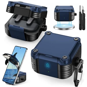 for Samsung Galaxy Buds 4 Pro Case/Galaxy Buds 4 Case (2026) with Lock Rugged Case Cover with Phone Stand & Cleaning Kit & Carabiner, Compatible with MagSafe, Blue for Samsung Galaxy Buds 4 Pro Case/Galaxy Buds 4 Case (2026) with Lock Rugged Case Cover with Phone Stand & Cleaning Kit & Carabiner, Compatible with MagSafe, Blue