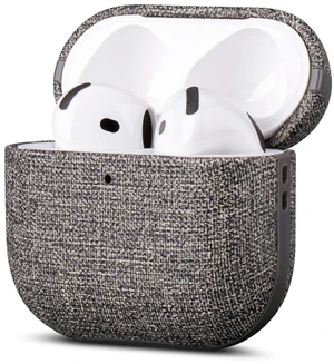 Case for AirPods 4 / AirPods 5 Canvas Style Vegan Leather Case - Gray Slim Design Adds Minimal Bulk - Handmade Vegan Leather Hard Shell Cover - Air Pods 5th Generation Case with Wrist Lanyard Case for AirPods 4 / AirPods 5 Canvas Style Vegan Leather Case - Gray Slim Design Adds Minimal Bulk - Handmade Vegan Leather Hard Shell Cover - Air Pods 5th Generation Case with Wrist Lanyard