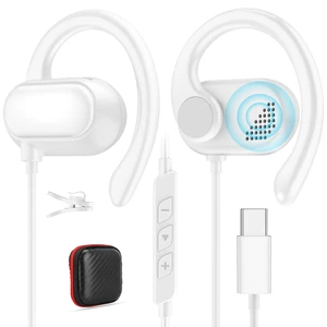 Open Ear USB C Headphones Wired Earbuds Earphone with Over Ear Hook for Samsung Galaxy S26 S25 Ultra S24,Type C Corded Headset with Mic Volume Control for iPhone 18 Pro Max 17 16 15 Open Ear USB C Headphones Wired Earbuds Earphone with Over Ear Hook for Samsung Galaxy S26 S25 Ultra S24,Type C Corded Headset with Mic Volume Control for iPhone 18 Pro Max 17 16 15