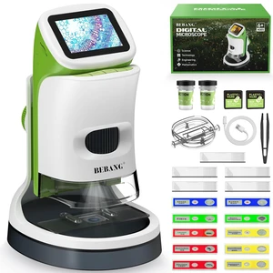 Kids Digital Microscope with Detachable Stand STEM Science Kit Gift Toys Rechargable Bug Viewer Slides Kit Photo & Video 4K Screen Indoor & Outdoor Exploration for Boys Girls Ages 6-12 Kids Digital Microscope with Detachable Stand STEM Science Kit Gift Toys Rechargable Bug Viewer Slides Kit Photo & Video 4K Screen Indoor & Outdoor Exploration for Boys Girls Ages 6-12
