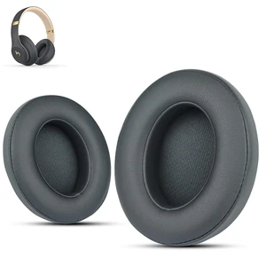 Replacement Ear Pads for Beats Studio 3 & Studio 2, Upgraded Beats Studio 3 Replacement Parts and Beats Headphones Accessories, Compatible with B0500 B0501 Wired/Wireless Models, Grey Replacement Ear Pads for Beats Studio 3 & Studio 2, Upgraded Beats Studio 3 Replacement Parts and Beats Headphones Accessories, Compatible with B0500 B0501 Wired/Wireless Models, Grey
