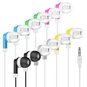 Bulk Kids Earbuds for Classroom 100 Pack Student Wired in Ear Earbuds for School Librariy 3.5mm Jack Multi Colored Wholesale Earphones for Chromebook Laptop PC (6 Colors) Bulk Kids Earbuds for Classroom 100 Pack Student Wired in Ear Earbuds for School Librariy 3.5mm Jack Multi Colored Wholesale Earphones for Chromebook Laptop PC (6 Colors)