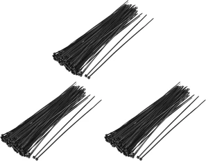 200pcs Cable Zip Ties 6 Inch x 0.08 Inch Self-Locking Nylon Tie Wraps Black (Pack of 3) 200pcs Cable Zip Ties 6 Inch x 0.08 Inch Self-Locking Nylon Tie Wraps Black (Pack of 3)