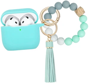 Compatible with AirPods 4 Case Cover, Soft Silicone Protective Cover with Bracelet Keychain, Compatible with Apple AirPods 4th Generation Wireless Earbuds (Mint Green) Compatible with AirPods 4 Case Cover, Soft Silicone Protective Cover with Bracelet Keychain, Compatible with Apple AirPods 4th Generation Wireless Earbuds (Mint Green)