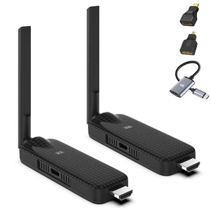 Wireless HDMI Receiver and Transmitter USB-C Extender Kit,Plug & Play 165FT Portable 2.4G/5G Wirelessly Simultaneous Expansion for Multiple Screens from Laptop and Camera to TVs,Projectors Wireless HDMI Receiver and Transmitter USB-C Extender Kit,Plug & Play 165FT Portable 2.4G/5G Wirelessly Simultaneous Expansion for Multiple Screens from Laptop and Camera to TVs,Projectors