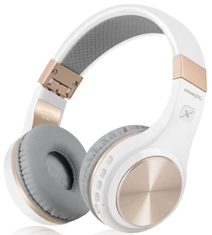 Bluetooth Headphones, XBT-80 Folding Stereo Wireless Bluetooth Headphones Over Ear with Microphone and Volume Control, Wireless and Wired Headset for PC/Cell Phones/TV/Gym (White Gold) Bluetooth Headphones, XBT-80 Folding Stereo Wireless Bluetooth Headphones Over Ear with Microphone and Volume Control, Wireless and Wired Headset for PC/Cell Phones/TV/Gym (White Gold)