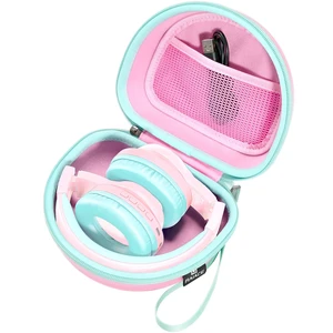Hard Travel Storage Case Compatible with iClever BTH12 / BTH26 / IMYB/JoySpark-T5 / Candy Bila BH03 Headphones, Protective Carrying Bag. (case only) - Pink Hard Travel Storage Case Compatible with iClever BTH12 / BTH26 / IMYB/JoySpark-T5 / Candy Bila BH03 Headphones, Protective Carrying Bag. (case only) - Pink