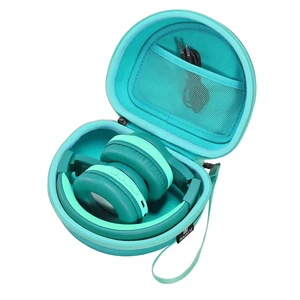 Hard Travel Storage Case Compatible with iClever BTH12 / BTH26 / IMYB/JoySpark-T5 / Candy Bila BH03 Headphones, Protective Carrying Bag. (case only) - Cyan (Cyan) Hard Travel Storage Case Compatible with iClever BTH12 / BTH26 / IMYB/JoySpark-T5 / Candy Bila BH03 Headphones, Protective Carrying Bag. (case only) - Cyan (Cyan)