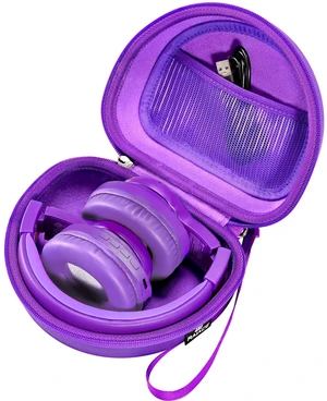 Hard Travel Storage Case Compatible with iClever BTH12 / BTH26 / IMYB/JoySpark-T5 / Candy Bila BH03 Headphones, Protective Carrying Bag. (case only) - Purple Hard Travel Storage Case Compatible with iClever BTH12 / BTH26 / IMYB/JoySpark-T5 / Candy Bila BH03 Headphones, Protective Carrying Bag. (case only) - Purple