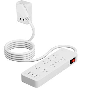 Surge Protector Power Strip 6 Ft Extension Cord, 8 Widely Spaced Outlets with 2 USB-A&1 USB-C PD 20W Charging Station, Flat Plug Wall Mountable Multi Outlet Extender, 14AWG 2450J/125V,ETL-White Surge Protector Power Strip 6 Ft Extension Cord, 8 Widely Spaced Outlets with 2 USB-A&1 USB-C PD 20W Charging Station, Flat Plug Wall Mountable Multi Outlet Extender, 14AWG 2450J/125V,ETL-White