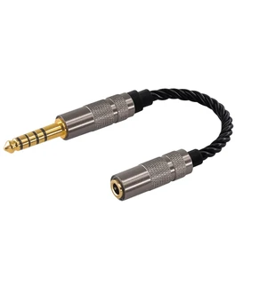 Headphone Adapter 4.4mm Male to 3.5mm Female Adapter for 3.5mm Cable Connected to Balanced 4.4mm Player Device High Stereo Audio Converter OFC Cable with Gold-Plated Plug 6 inch Length Headphone Adapter 4.4mm Male to 3.5mm Female Adapter for 3.5mm Cable Connected to Balanced 4.4mm Player Device High Stereo Audio Converter OFC Cable with Gold-Plated Plug 6 inch Length