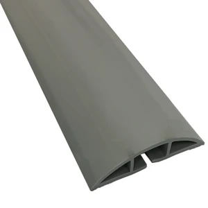 Floor Cord Cover kit - 15 Feet Long Gray Plastic Cable Protector, Hides Cords and Conceals Wires, for Extension Cord Cable Management, Channel Size 0.75 W x 0.43 H Floor Cord Cover kit - 15 Feet Long Gray Plastic Cable Protector, Hides Cords and Conceals Wires, for Extension Cord Cable Management, Channel Size 0.75 W x 0.43 H