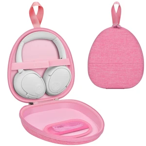 Headphone Travel Case with Secure Strap and Accessory Pocket, Pink Hard Shell Protection, Fits Most Foldable Over-Ear Headphones, 7.87 x 6.8 x 0.9 in Interior, for Daily Carry, Case Only Headphone Travel Case with Secure Strap and Accessory Pocket, Pink Hard Shell Protection, Fits Most Foldable Over-Ear Headphones, 7.87 x 6.8 x 0.9 in Interior, for Daily Carry, Case Only