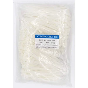 4 Inch White Zip Ties (1000 Pieces), 18lb Strength, Nylon Cable Wire Ties 4 Inch White Zip Ties (1000 Pieces), 18lb Strength, Nylon Cable Wire Ties