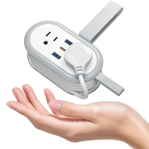 PD 20W Travel Power Strip 4 AC Outlets, 2 USB-A & 1 USB-C Ports 4.6FT Wrapped Travel Extension Cord with Flat Plug, Cruise Approved Power Strip for Travel, Hotel, No Surge Protection, White PD 20W Travel Power Strip 4 AC Outlets, 2 USB-A & 1 USB-C Ports 4.6FT Wrapped Travel Extension Cord with Flat Plug, Cruise Approved Power Strip for Travel, Hotel, No Surge Protection, White