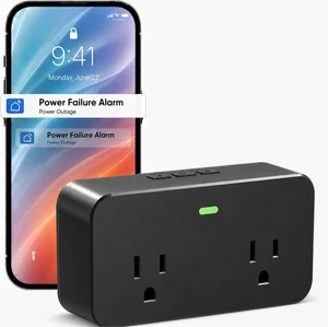 WiFi Power Failure Alarm with Tuya APP Alert for Freezer, GFCI Trip Remote Silence, Loud 110dB, Custom Alarm Settings, 3 Volume Levels, 3 Alarm Tones, 2.4GHz Wi-Fi Only WiFi Power Failure Alarm with Tuya APP Alert for Freezer, GFCI Trip Remote Silence, Loud 110dB, Custom Alarm Settings, 3 Volume Levels, 3 Alarm Tones, 2.4GHz Wi-Fi Only