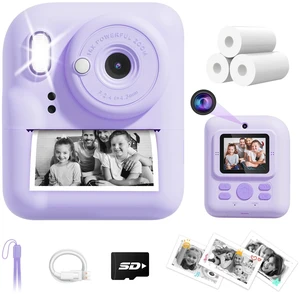 Kids Camera Instant Print,Christmas Birthday Gifts for Girls 3-12 HD 1080P Dual-Lens Selfie Digital Camera for Kids, Toddler Portable Toy Camera With 3 Rolls Print Paper Kids Camera Instant Print,Christmas Birthday Gifts for Girls 3-12 HD 1080P Dual-Lens Selfie Digital Camera for Kids, Toddler Portable Toy Camera With 3 Rolls Print Paper