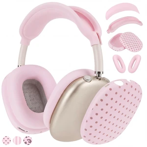 Silicone Case Cover Compatible with AirPod Max, Pink, Polka Dot Compatible with USB-C 2024 4-in-1 Ear Pad, Ear Cup & Headband Covers, Soft Anti-Scratch Cute Aesthetic Headphone Cover Silicone Case Cover Compatible with AirPod Max, Pink, Polka Dot Compatible with USB-C 2024 4-in-1 Ear Pad, Ear Cup & Headband Covers, Soft Anti-Scratch Cute Aesthetic Headphone Cover
