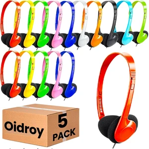 Bulk Wired Headphones 5 Pack for Multicolor for School Classroom Students Wholesales Stereo on Ear Headphones for Children Toddler Teen Skids Boys Girls Bulk Wired Headphones 5 Pack for Multicolor for School Classroom Students Wholesales Stereo on Ear Headphones for Children Toddler Teen Skids Boys Girls