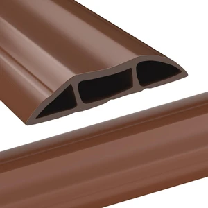 Heavy Duty Floor Cable Cover, 6.5ft 3-Channel Cord Protector 0.93in Mid Channel, Holds Cords Wires, Office Home Outdoor, Anti-trip, PVC, Floor Cord Cover, Heavy Duty Protection, Brown Heavy Duty Floor Cable Cover, 6.5ft 3-Channel Cord Protector 0.93in Mid Channel, Holds Cords Wires, Office Home Outdoor, Anti-trip, PVC, Floor Cord Cover, Heavy Duty Protection, Brown