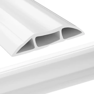 Heavy Duty Floor Cable Cover, 6.5ft 3-Channel Cord Protector 0.93in Mid Channel, Holds Cords Wires, Office Home Outdoor, Anti-trip, PVC Rubber, Floor Cord Cover, Heavy Duty Protection Heavy Duty Floor Cable Cover, 6.5ft 3-Channel Cord Protector 0.93in Mid Channel, Holds Cords Wires, Office Home Outdoor, Anti-trip, PVC Rubber, Floor Cord Cover, Heavy Duty Protection
