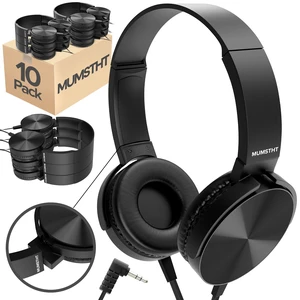Classroom Headphones Bulk 10 Pack,Durable Wired Classroom Headphones for Students,On Ear Comfy Swivel Earphones for School,Library,Children's Online learning,HQ Stereo Sound 3.5mm Jack (Black YS004) Classroom Headphones Bulk 10 Pack,Durable Wired Classroom Headphones for Students,On Ear Comfy Swivel Earphones for School,Library,Children's Online learning,HQ Stereo Sound 3.5mm Jack (Black YS004)