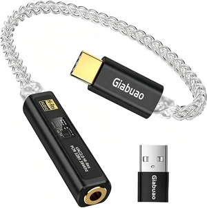 USB C to 3.5mm Audio Adapter with CX31993+MAX97220 DAC Amplifier DAC Dongle HiFi 32Bit/384kHz Headphone Amp 8-Strand 4N Silver Plated Cable for iPhone /Android/Samsung/Mac/IEMs Earphones USB C to 3.5mm Audio Adapter with CX31993+MAX97220 DAC Amplifier DAC Dongle HiFi 32Bit/384kHz Headphone Amp 8-Strand 4N Silver Plated Cable for iPhone /Android/Samsung/Mac/IEMs Earphones