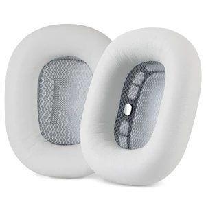 Upgraded Sheepskin Leather Replacement air pods max ear Cushions pads compatible with Apple AirPods Max Headphones (Silver). Easy DIY Fit High-Density Foam Strong Magnet Upgraded Sheepskin Leather Replacement air pods max ear Cushions pads compatible with Apple AirPods Max Headphones (Silver). Easy DIY Fit High-Density Foam Strong Magnet