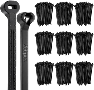 4 Inch 200 Pcs Black Zip Tie Cable Tie with Metal Tooth Self Locking Nylon Cable Zip Ties, 17 Lbs Tensile Strength, UV Resistant Wire Wraps Multi Purpose for Industrial Indoor Outdoor Use 4 Inch 200 Pcs Black Zip Tie Cable Tie with Metal Tooth Self Locking Nylon Cable Zip Ties, 17 Lbs Tensile Strength, UV Resistant Wire Wraps Multi Purpose for Industrial Indoor Outdoor Use