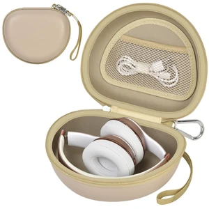 Hard Headphone Case for Beats Solo 4 3 2 & Studio Pro Extra-Large Protective Shell for Foldable On-Ear Headsets, Storage for Students, Commuters, Home and Travel, Box Only - Khaki Hard Headphone Case for Beats Solo 4 3 2 & Studio Pro Extra-Large Protective Shell for Foldable On-Ear Headsets, Storage for Students, Commuters, Home and Travel, Box Only - Khaki