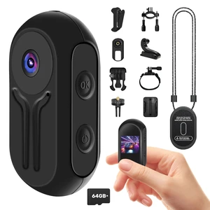 1080P Action Camera with 64GB Card, Mini Body Camera with Audio Recording Thumb POV Camera with 360° Rotatable Clip, Vlogging Cam Portable Camcorder for Traveling, Motorcycle, Pet Walking 1080P Action Camera with 64GB Card, Mini Body Camera with Audio Recording Thumb POV Camera with 360° Rotatable Clip, Vlogging Cam Portable Camcorder for Traveling, Motorcycle, Pet Walking