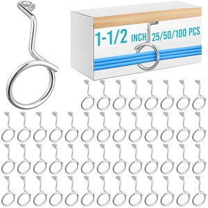 25 Pcs Bridle Rings, 1-1/2 Inch Low Voltage Wire Cable Rings Screw Mount for Wood Concrete Brick, 2 Loop for Cat 6 Cat 7 Network, Metal Build, Secure Wire Management Solution 25 Pcs Bridle Rings, 1-1/2 Inch Low Voltage Wire Cable Rings Screw Mount for Wood Concrete Brick, 2 Loop for Cat 6 Cat 7 Network, Metal Build, Secure Wire Management Solution